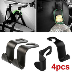4PCS Car Seat Headrest Hook
Rear Seat Organizer Hanger Storage Holder For Handbag Purse Bags Clothes Coats