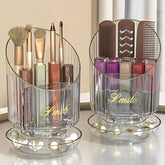 GlamSpin Makeup Organizer
360° Rotating Makeup Brush Holder