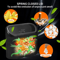 3-Piece Car Trash Can Set with Lid and 60 Garbage Bags - Leak-proof Mini Car Accessories