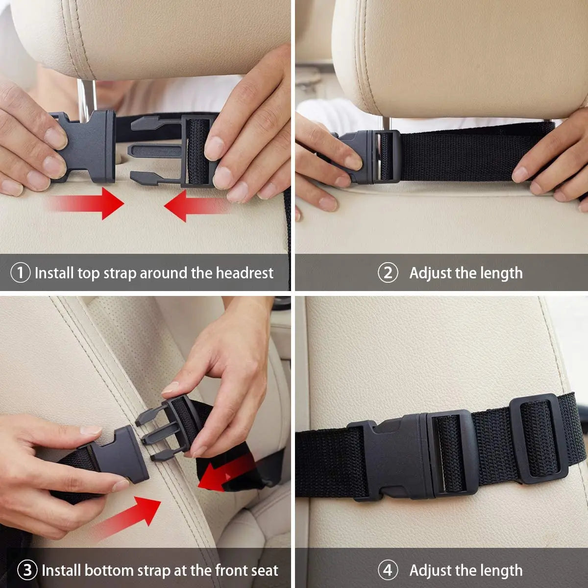 Car Backseat Organizer with Table Holder & 9 Pockets - Kick Mats for Kids