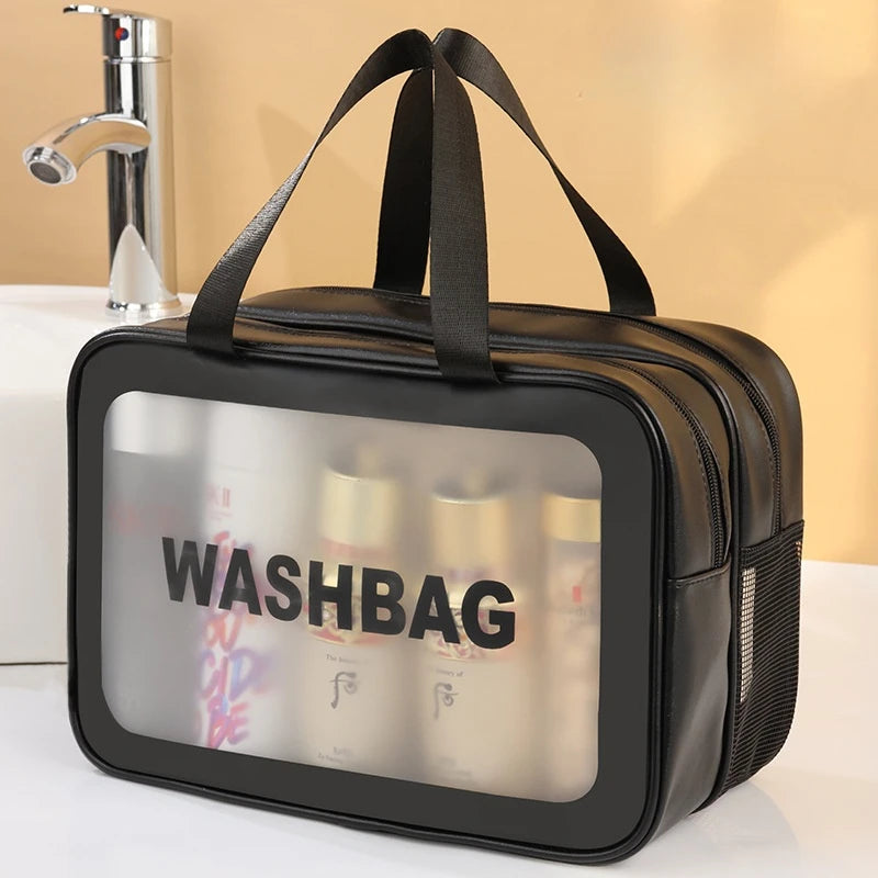 Portable Wet-Dry Separation Makeup Bag - Travel Toiletry Bag for Fitness and Swimming Essentials, Large Capacity Storage