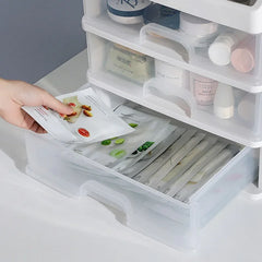 Makeup Case Jewelry Container Box with Drawers - Plastic Cosmetic Storage Organizer