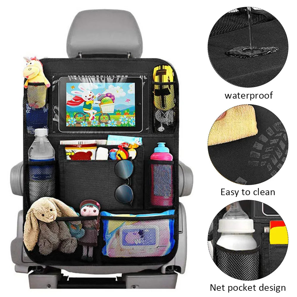 Car Back Seat Tablet Organizer