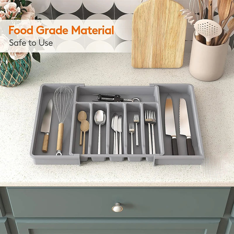 Expandable Utensils Tray Tableware Organizer