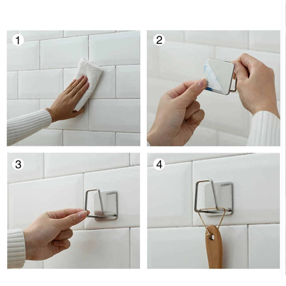 Drain Sink Sponge Organizer Wall Hooks Kitchen Organizer