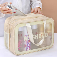 Portable Wet-Dry Separation Makeup Bag - Travel Toiletry Bag for Fitness and Swimming Essentials, Large Capacity Storage