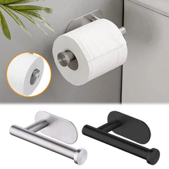 Self-Adhesive SUS304 Stainless Steel Toilet Paper Holder - Wall Mount Dispenser for Bathroom and Kitchen