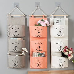 Waterproof Hanging Storage Bag with 3 Pockets - Organizer for Dorm, Living Room, Bathroom, Home