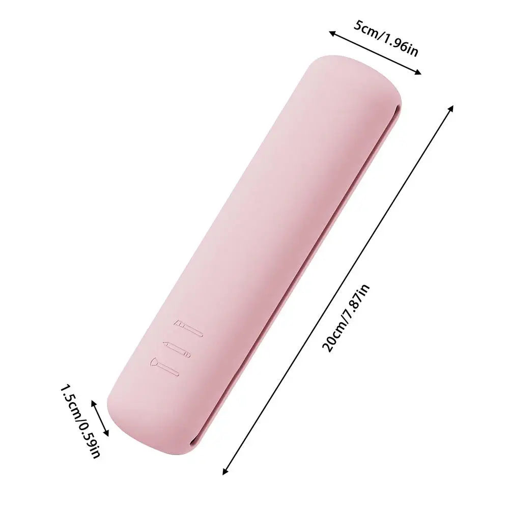 Trendy Travel Makeup Brush Holder - Portable Silicone Organizer for Cosmetics