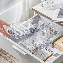 See-Through Charge Cable Organizer Box - USB Cord Management for Small Desk Accessories