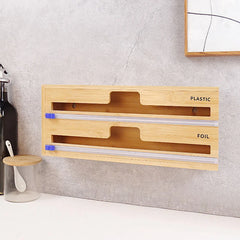 Bamboo Kitchen Organizer with Slide Cutter