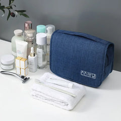 Oxford Fabric Business Portable Storage Bag - Waterproof Hanging Travel Wash Pouch for Toiletries and Cosmetics