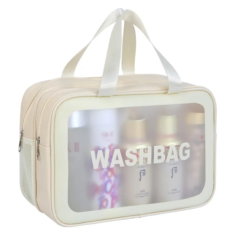 Portable Wet-Dry Separation Makeup Bag - Travel Toiletry Bag for Fitness and Swimming Essentials, Large Capacity Storage