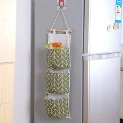 1pc 3Pockets Hanging Organizers Waterproof Hanging Storage Bag Wall Mounted Closet Organizer Bear Flamingo Sundries Bags