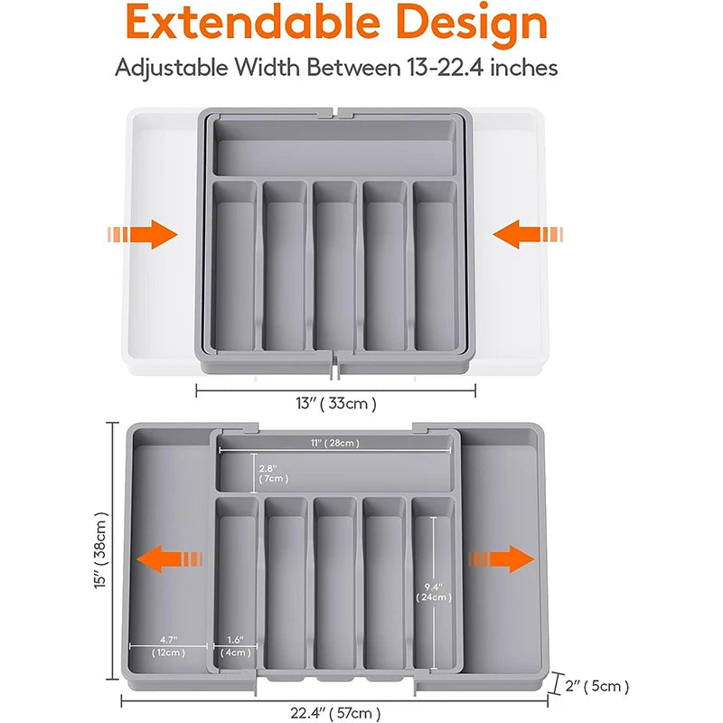 Expandable Utensils Tray Tableware Organizer