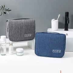 Oxford Fabric Business Portable Storage Bag - Waterproof Hanging Travel Wash Pouch for Toiletries and Cosmetics