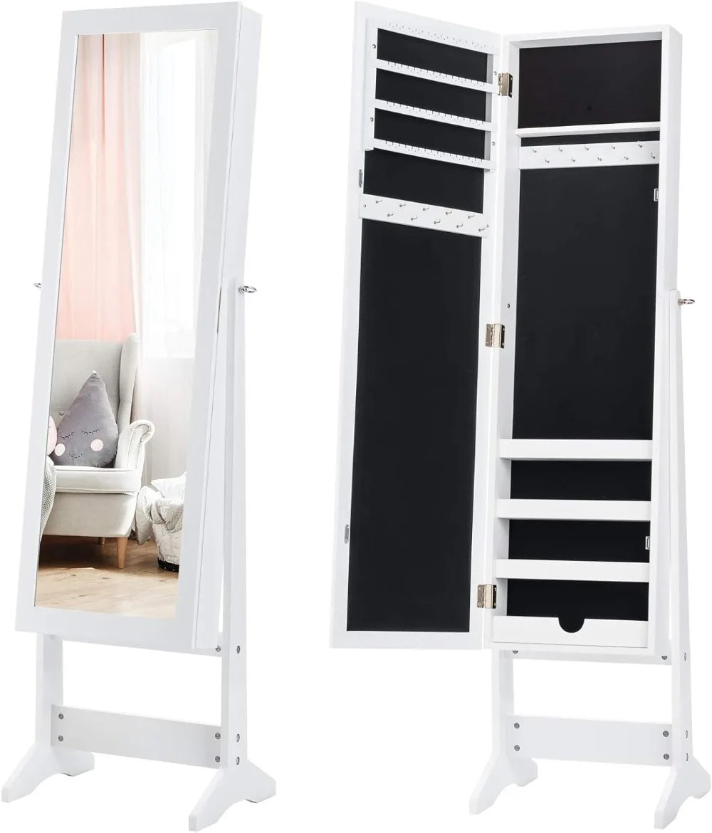 Jewelry Cabinet with Full-Length Mirror