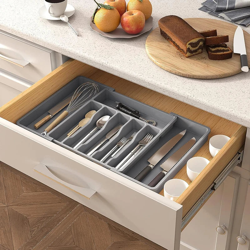 Expandable Utensils Tray Tableware Organizer