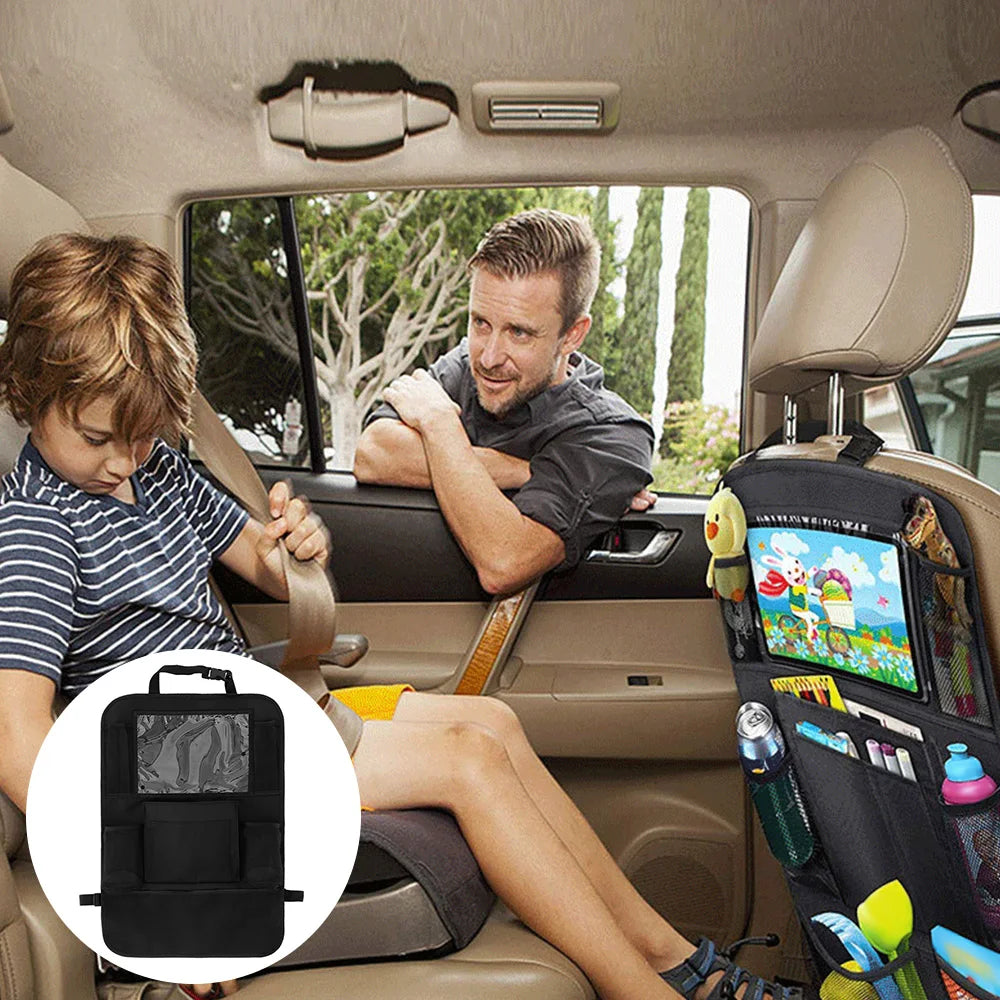 Car Back Seat Tablet Organizer