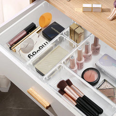 25 PCS Clear Plastic Drawer Organizer Set