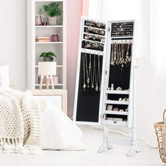 Jewelry Cabinet with Full-Length Mirror