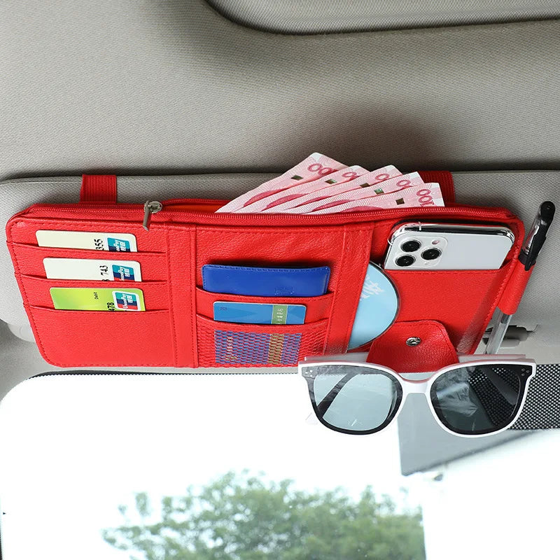 Car Sun Visor Organizer & Sunglasses Holder - Truck Interior Accessories