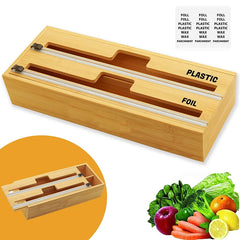 Bamboo Kitchen Organizer with Slide Cutter