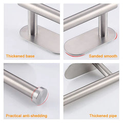 Self-Adhesive SUS304 Stainless Steel Toilet Paper Holder - Wall Mount Dispenser for Bathroom and Kitchen