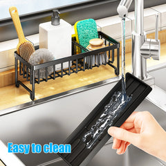 Stainless Steel Sponge Holder for Kitchen Sink Kitchen Sink Caddy Stand Drain Rack Cleaning Brush Soap Organizer