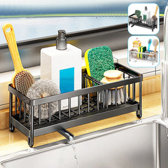 Stainless Steel Sponge Holder for Kitchen Sink Kitchen Sink Caddy Stand Drain Rack Cleaning Brush Soap Organizer