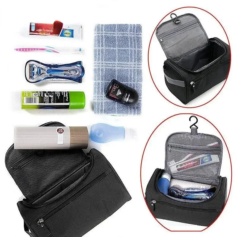 Zipper Polyester Men Business Portable Storage Bag Toiletries Organizer Women Travel Cosmetic Bag Hanging Waterproof Wash Pouch