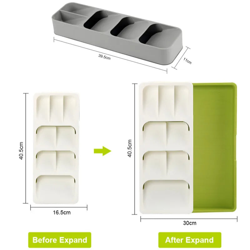 Expandable Utensils Tray Tableware Organizer